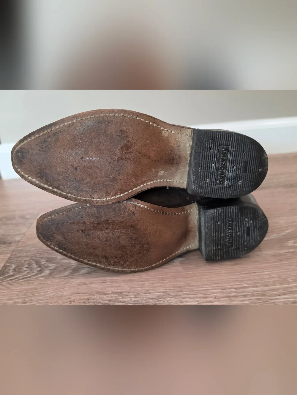 Western Cowboy Boots in Two-Tone Brown - Picture 4 of 8